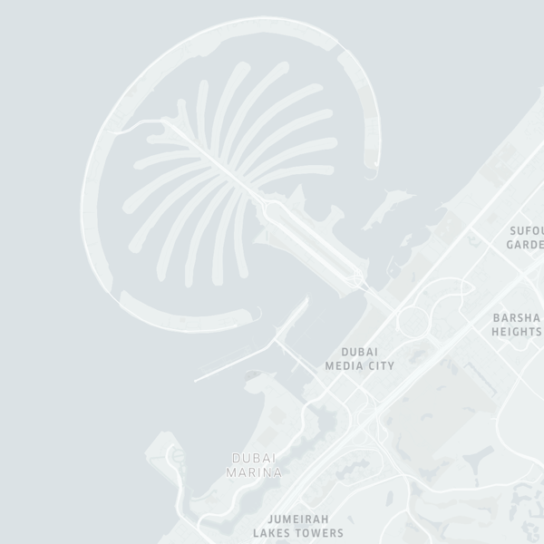 World map highlighting Dubai, UAE — Vineet's base location